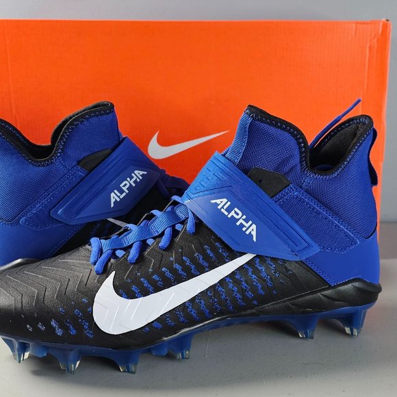 Nike Alpha Menace Pro 2 Mid Men's Football Cleats Royal Black BV3945-400 12/13 - Picture 3 of 9